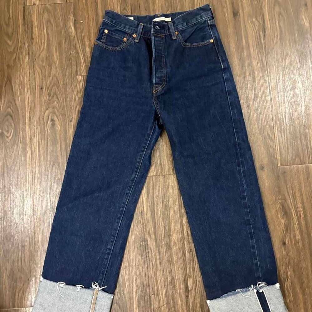 Levi-s Women's Navy and Blue Jeans
